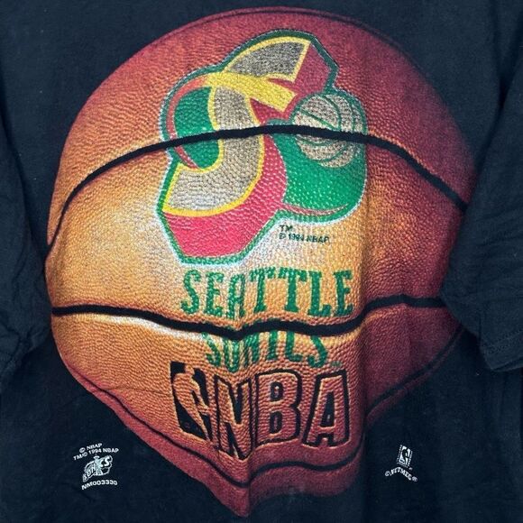 VTG 1994 Seattle Super Sonics Shirt Nutmeg Size XL - Picture 3 of 7
